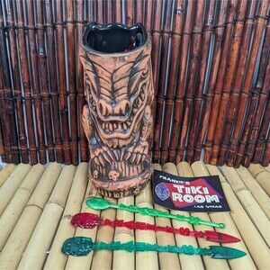 Frankie's Tiki Room Blood Orange Surf Dragon Tiki Mug Swizzles Big Toe Tiki Farm